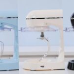 HONINST Mixeur sur socle à tête inclinable et accessoires, 6,5 L - Blanc
