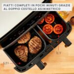 Moulinex EZ905D20 Dual Easy Fry & Grill Friteuse à air double panier 8,3 l. - acier inoxydable/noir - Image 3
