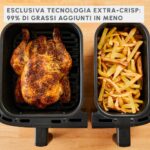 Moulinex EZ905D20 Dual Easy Fry & Grill Friteuse à air double panier 8,3 l. - acier inoxydable/noir - Image 4