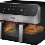 Beko FRL6488 Friteuse à air à double panier - 9,5 L - Noir