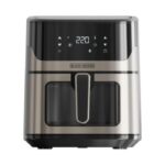 Black & decker BXAF6500E Friteuse à air Black & Decker BXAF6500E, 6,5L, 1600W, 8 programmes, noir/gris