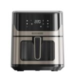 Black & decker BXAF6500E Friteuse à air Black & Decker BXAF6500E, 6,5L, 1600W, 8 programmes, noir/gris