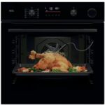 Four vapeur pyrolytique multifonction AEG NBR6P531SB Série 6000 Sensecook Steamcrisp 60 cm noir
