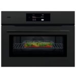 Four combiné micro-ondes AEG NKK8N721T Série 8000 Mealassist Combiquick, hauteur 45 cm, noir mat