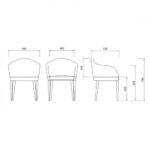 Alma design Agata  fauteuil en tissu vert + cendre - Image 5