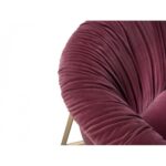 Alma design Scala Armchair  fauteuil en tissu bordeaux - charpente métallique - Image 3