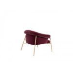 Alma design Scala Armchair  fauteuil en tissu bordeaux - charpente métallique - Image 4