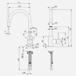 Robinet mitigeur Alpes inox alp44-2 avec douchette extractible - Image 5