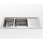 Alpes inox f 5119/2v1s  évier 2 bacs + égouttoir encastrable 120 cm
