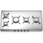 Alpes inox r 90/5g  Plaque De Cuisson au gaz inclinable en pose libre acier 90cm