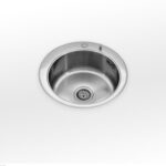 Alpes inox vf 51-am  évier baignoire encastrable ronde 50 cm en acier