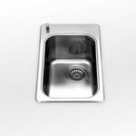 Alpes inox vf 531-d  évier Baignoire encastrable en acier de 30 cm