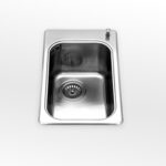Alpes inox vf 531-s  évier Baignoire encastrable en acier de 30 cm