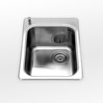 Alpes inox vf 536-d  évier Baignoire encastrable en acier de 36 cm
