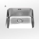 Alpes inox vs 40/40-c  évier baignoire sous plan 40 cm en acier