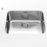 Alpes inox vs 40/50-c  évier baignoire sous plan 50 cm en acier