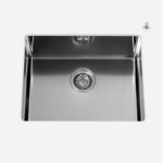 Alpes inox vsr 50  évier vasque sous plan cm acier