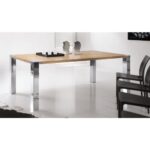 Artisanat de massage de table en bois moderne Les jambes en acier inoxydable