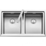 Barazza 1les92p Evier double cuve Easy 86 cm inox