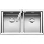 Barazza 1les92r Easy évier double cuve 86 cm inox