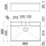 Barazza 1lfx91nk évier flexi 86×56 1 cuve + kit accessoires et robinet - Image 2