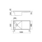 Barazza 1lmz105 évier mizu 100×52 1 bac + égouttoir inox - Image 2