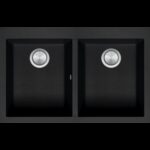 Barazza 1lso82n soul évier 2 bacs en granit 79,5 cm noir