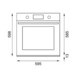 Four pyrolytique encastrable Bertazzoni fmod6115plb2 de 60 cm avec verre noir - Image 4