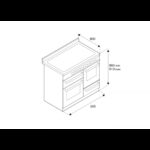 Bertazzoni her106l3eavt plan de cuisine 100 cm ivoire - Image 3