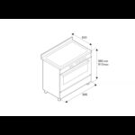 Bertazzoni her96l1eavt plan de cuisine 90 cm ivoire - Image 3
