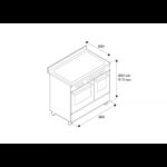 Bertazzoni her96l2eavt plan de cuisine 90 cm ivoire - Image 4