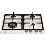 Bertazzoni p604lherac plaque de cuisson à gaz patrimoine 60 cm ivoire / cuivre