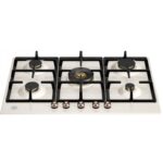 Bertazzoni p755cherac table de cuisson à gaz patrimoine 75cm ivoire / cuivre