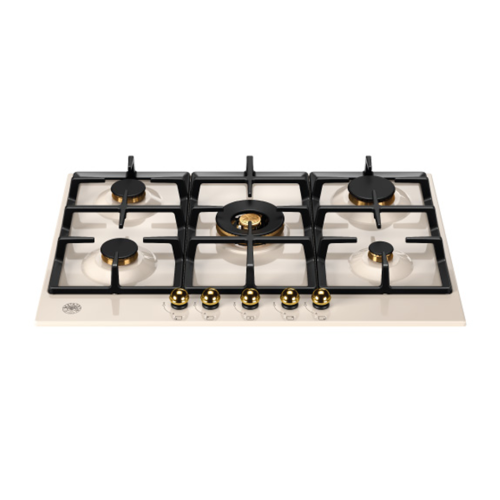 bertazzoni-p755cherag-heritage-plaque-de-gaz-75-cm-ivoire-or Bertazzoni p755cherag table de cuisson à gaz patrimoine 75 cm ivoire - or - Image 1