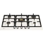 Bertazzoni p755cherax plaque de cuisson à gaz patrimoine 75 cm ivoire / acier inoxydable