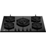 Bertazzoni p755cmodgne table de cuisson à gaz moderne 75 cm vitrocéramique noire