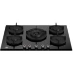 Bertazzoni p755cprogne table de cuisson à gaz professionnelle 75 cm vitrocéramique noire