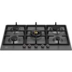 Bertazzoni p755cprone table de cuisson à gaz professionnelle 75 cm noir mat