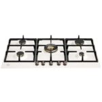 Bertazzoni p905cherac table de cuisson à gaz patrimoine 90 cm ivoire / cuivre