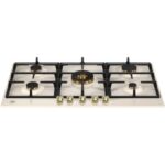 Bertazzoni p905cherag table de cuisson à gaz patrimoine 90 cm ivoire - or - Image 3