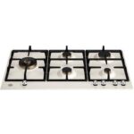 Bertazzoni p905lherax plaque de cuisson à gaz patrimoine 90 cm ivoire / inox