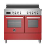 Bertazzoni pro105i2erot cuisinière à induction à poser 100 cm rouge