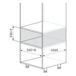 Tiroir chauffant intégré Bora MSS290, hauteur 29 cm, verre noir - Image 3
