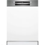 Lave-vaisselle encastrable Bosch smi4hvs00e série 4 avec façade en acier inoxydable de 60 cm