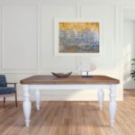 Brunello table extensible en bois massif avec pieds tournés - Image 2