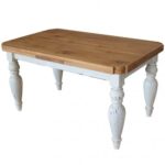 Brunello table extensible en bois massif avec pieds tournés