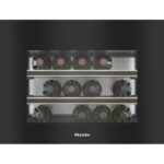 Cave à vin compacte encastrable Miele KWT 7112 IG H 45 cm verre noir
