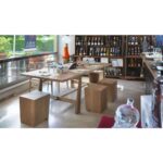 Conarte   table artisanale en bois de chêne massif + accessoires 240 x 110 h 76 cm - Image 2