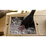 Conarte   table artisanale en bois de chêne massif + accessoires 240 x 110 h 76 cm - Image 3
