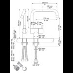 Robinet mitigeur de cuisine Vola KV1 - évier à double bec pivotant - Image 3